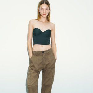 Zara cropped corset top - size small
